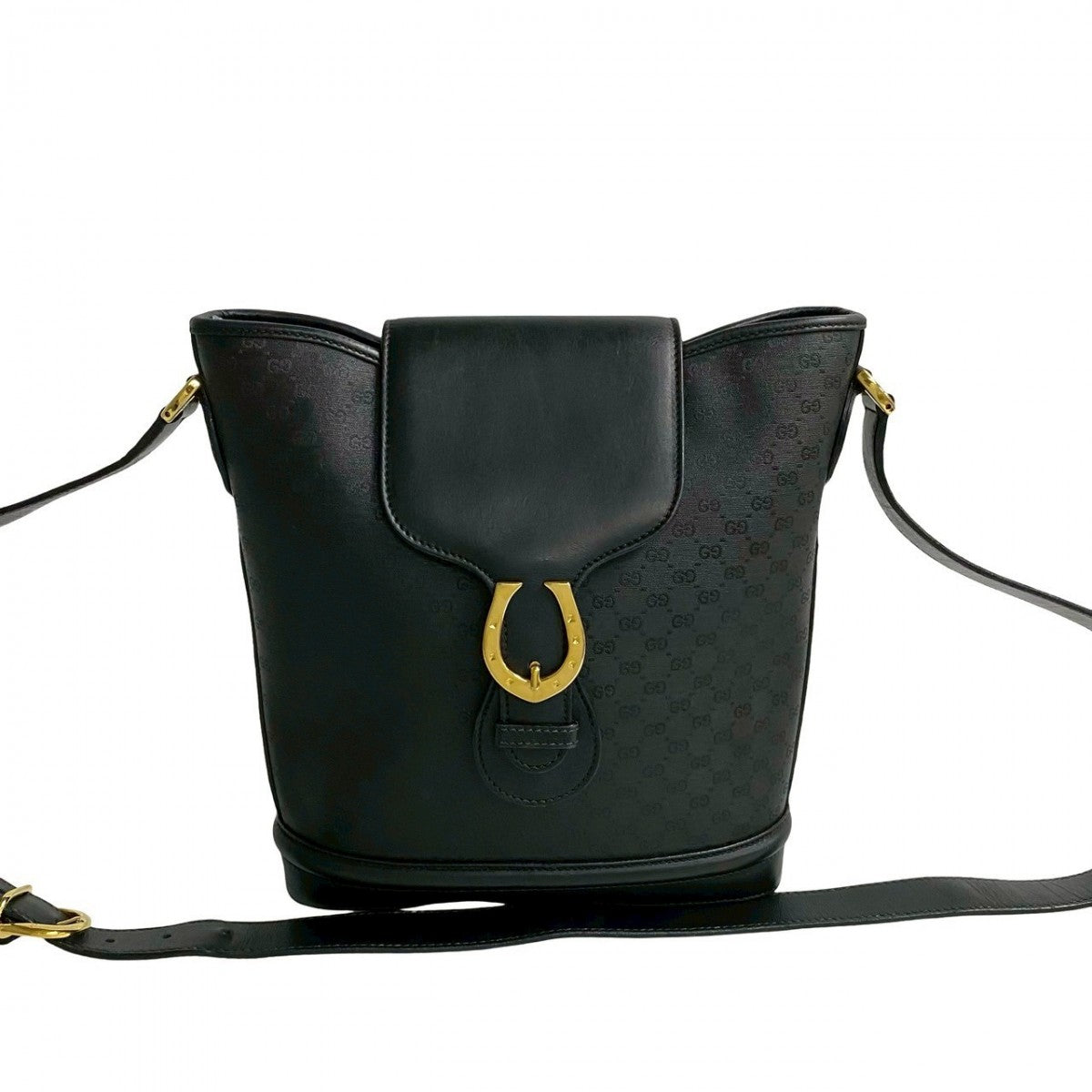 GUCCI Shoulder Bag leather black