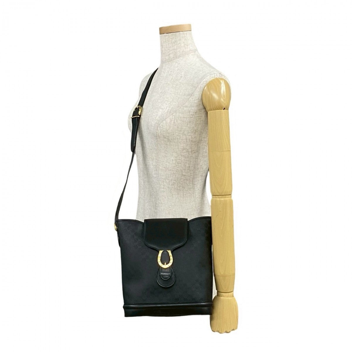 GUCCI Shoulder Bag leather black