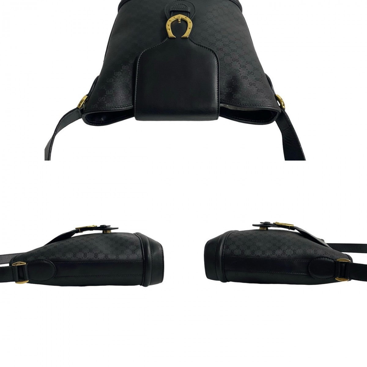 GUCCI Shoulder Bag leather black