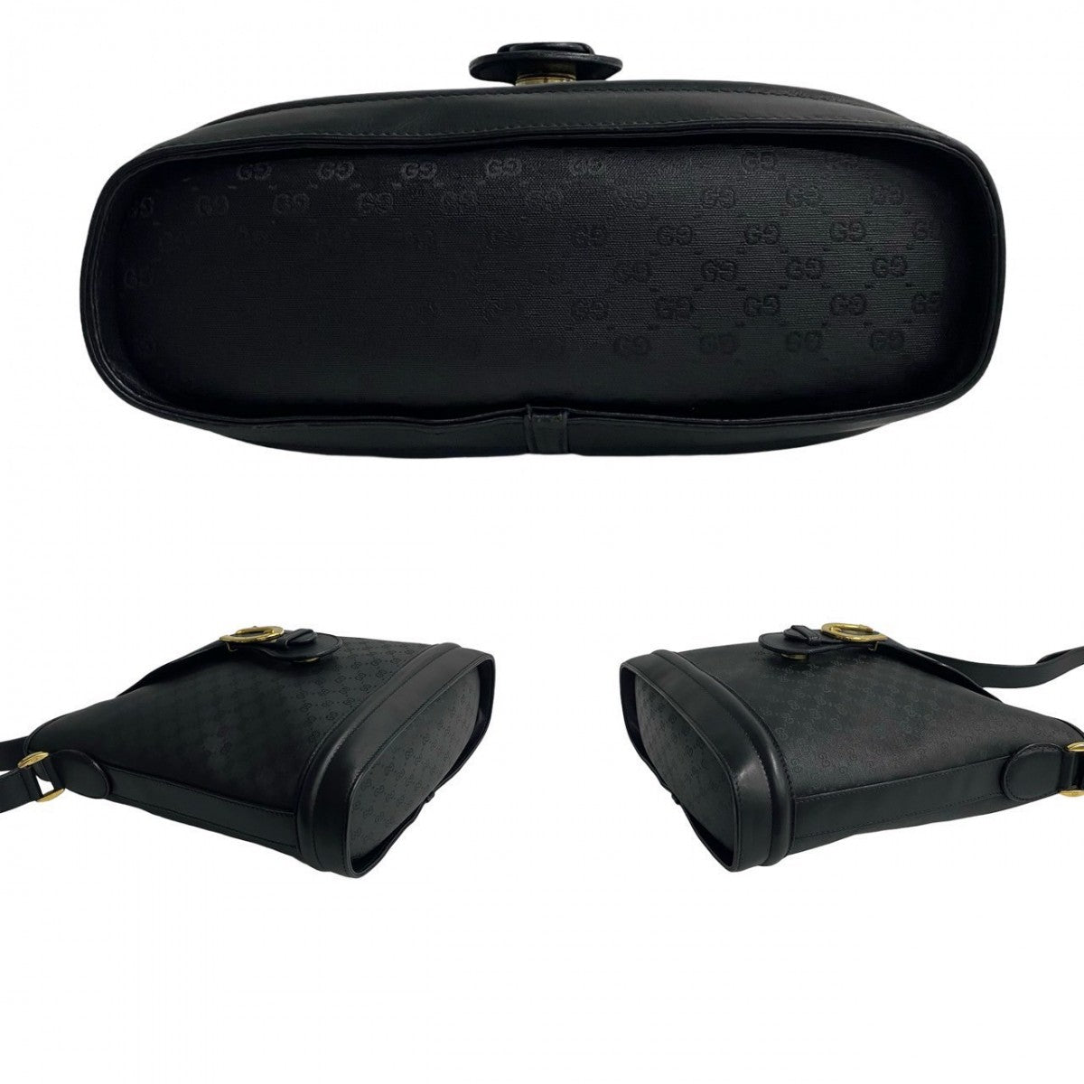 GUCCI Shoulder Bag leather black