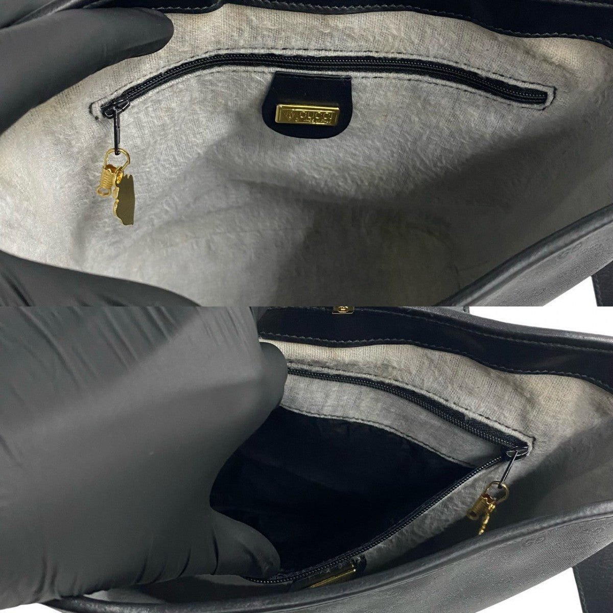 GUCCI Shoulder Bag leather black