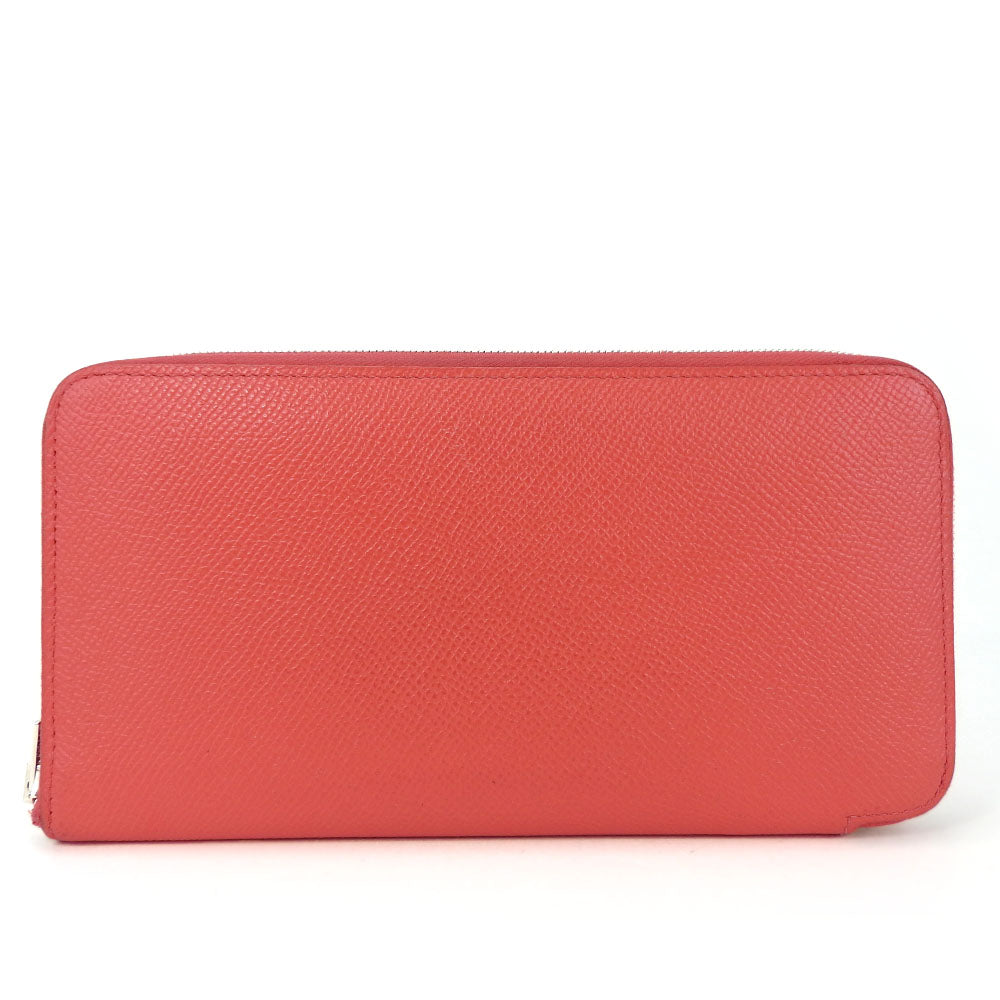 HERMES Long Wallet Purse Epsom Pink type Azap Long Silk Inn Women Used