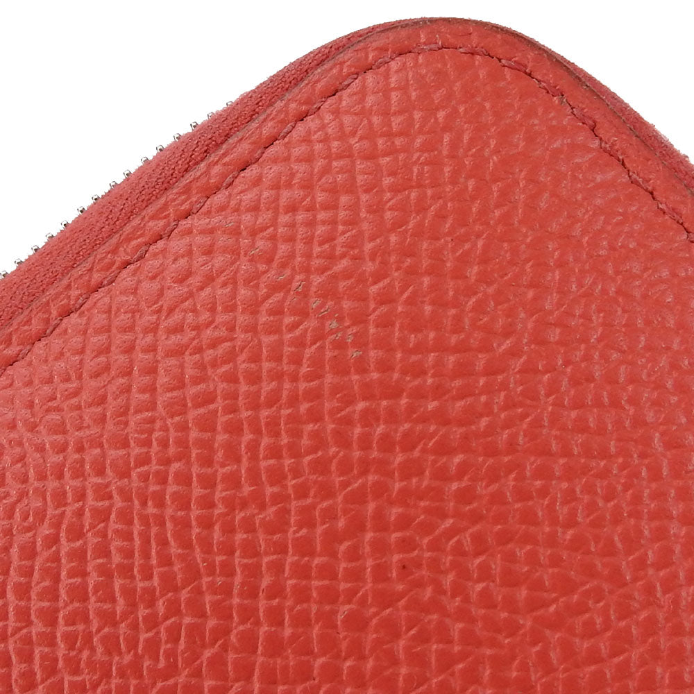 HERMES Long Wallet Purse Epsom Pink type Azap Long Silk Inn Women Used