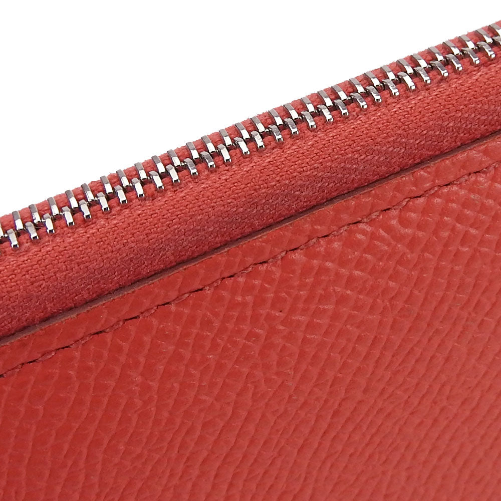HERMES Long Wallet Purse Epsom Pink type Azap Long Silk Inn Women Used