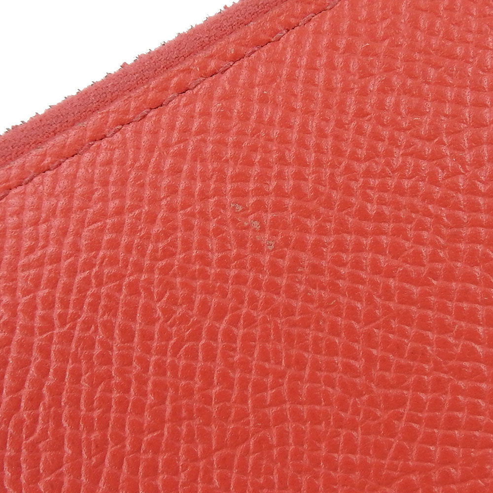 HERMES Long Wallet Purse Epsom Pink type Azap Long Silk Inn Women Used
