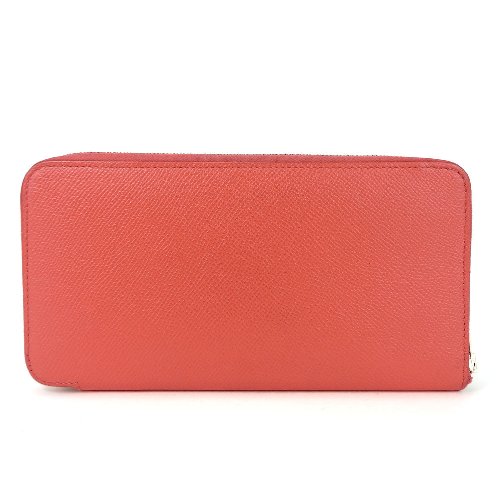 HERMES Long Wallet Purse Epsom Pink type Azap Long Silk Inn Women Used