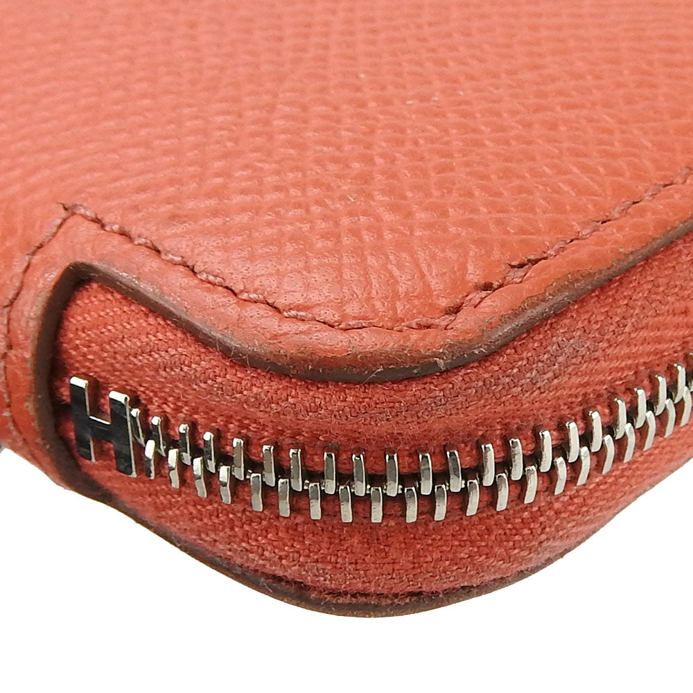 HERMES Long Wallet Purse Epsom Pink type Azap Long Silk Inn Women Used