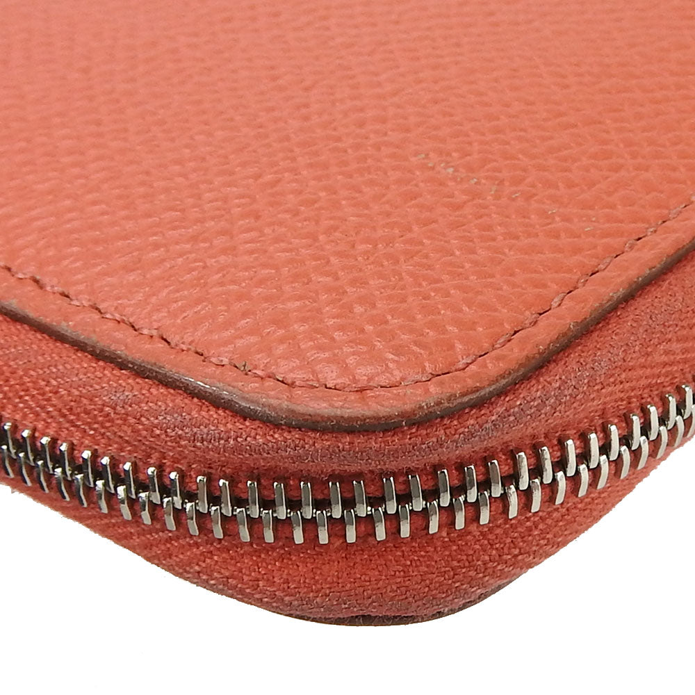 HERMES Long Wallet Purse Epsom Pink type Azap Long Silk Inn Women Used