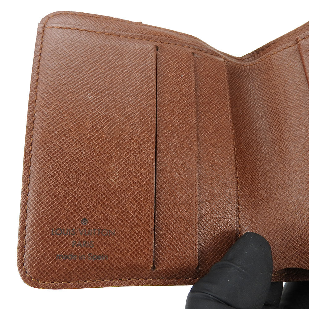 LOUIS VUITTON Bifold Wallet M61667 Monogram Brown Compact zip Women Used