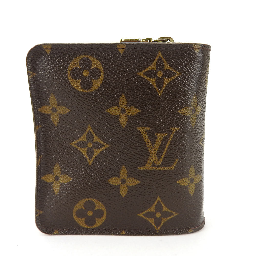LOUIS VUITTON Bifold Wallet M61667 Monogram Brown Compact zip Women Used