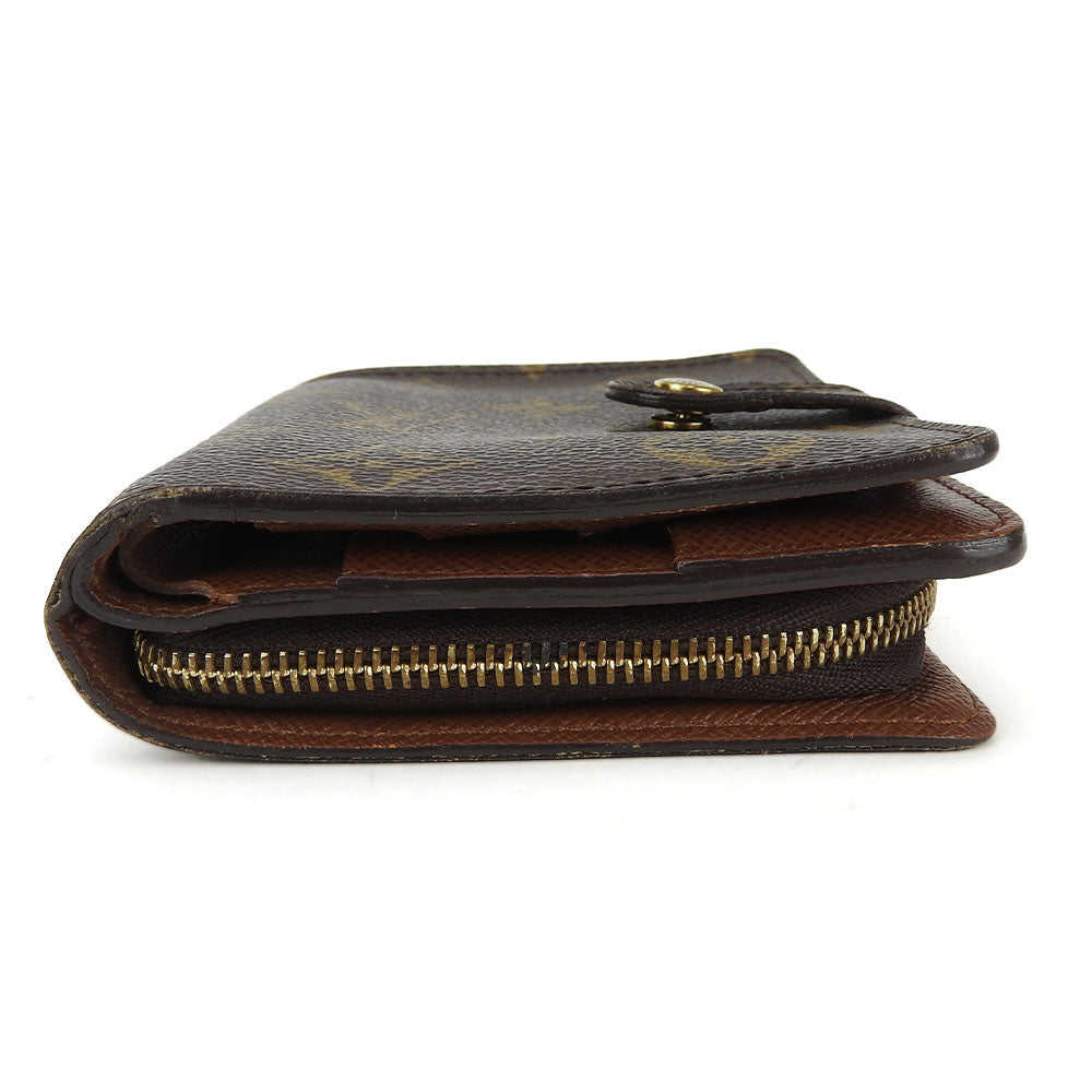 LOUIS VUITTON Bifold Wallet M61667 Monogram Brown Compact zip Women Used