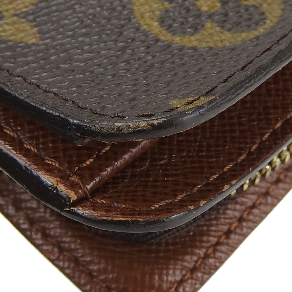 LOUIS VUITTON Bifold Wallet M61667 Monogram Brown Compact zip Women Used