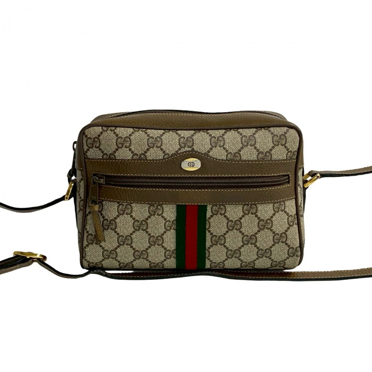 GUCCI Shoulder Bag leather Brown Sherry line