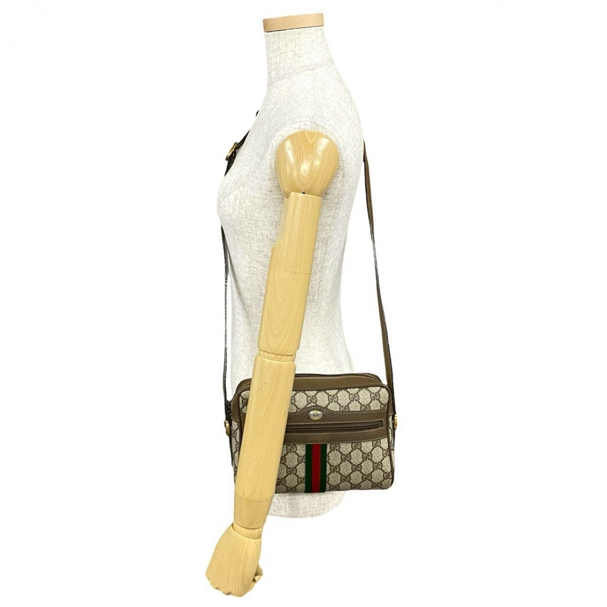 GUCCI Shoulder Bag leather Brown Sherry line