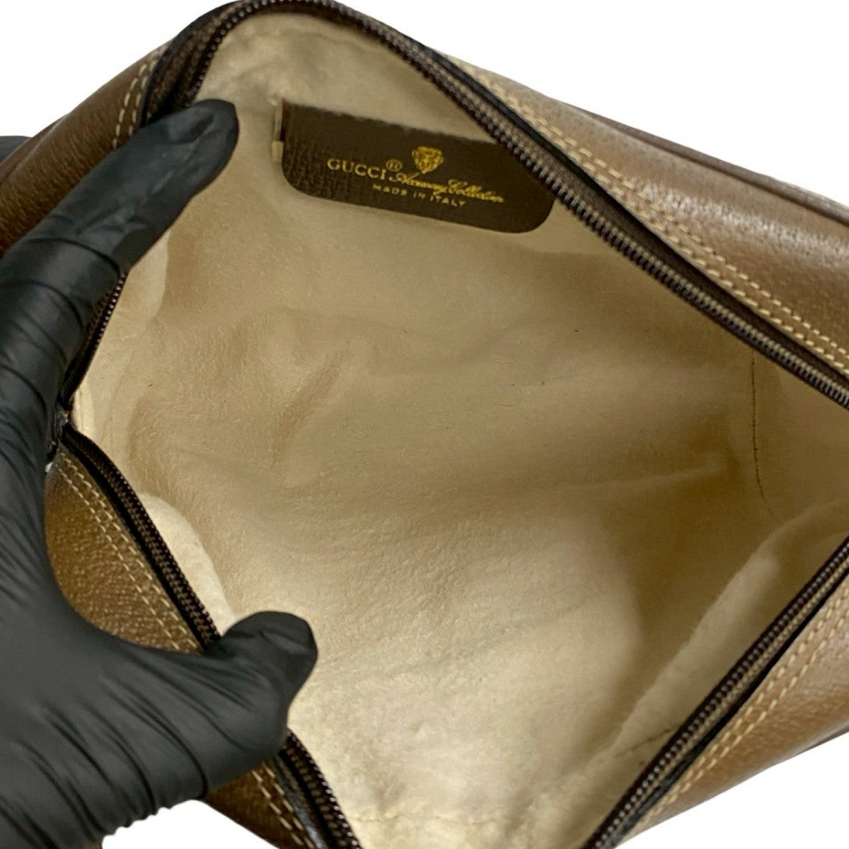 GUCCI Shoulder Bag leather Brown Sherry line