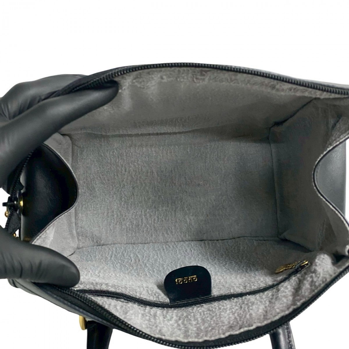 GUCCI Handbag leather black