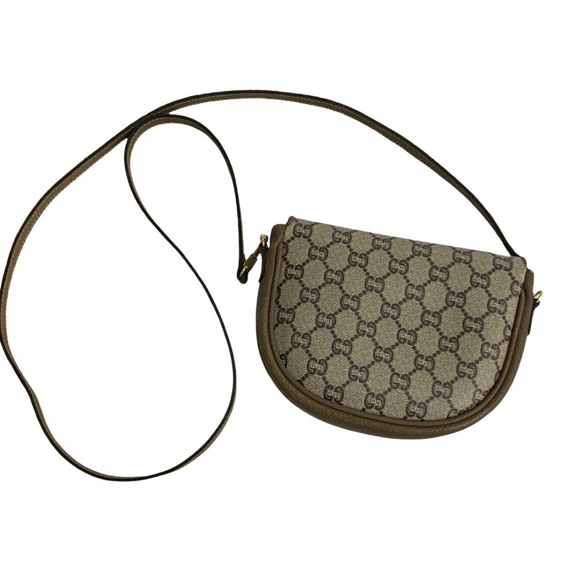 GUCCI Shoulder Bag leather Brown