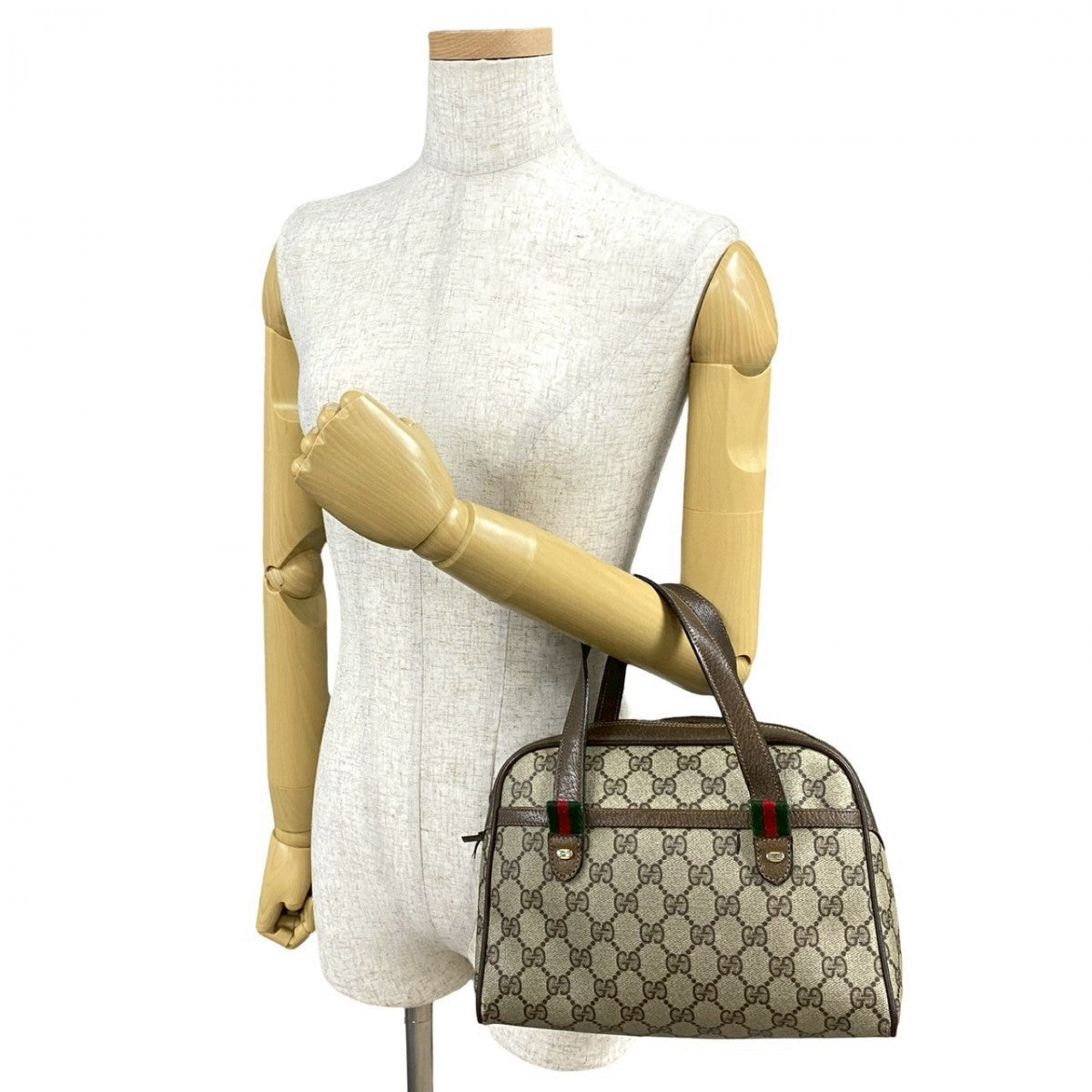 GUCCI Handbag leather Brown Sherry line