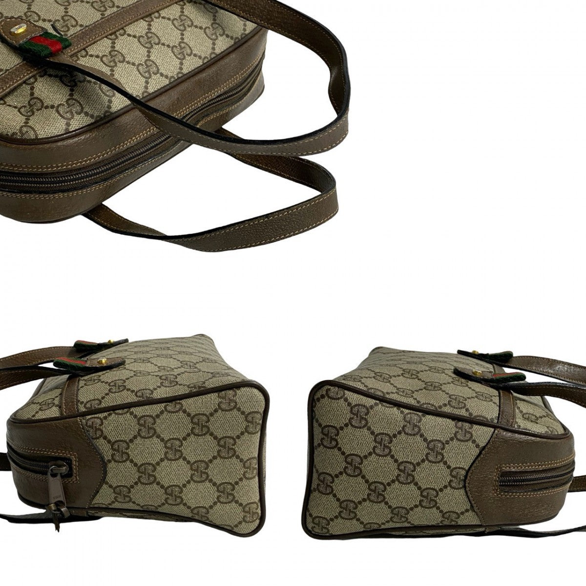 GUCCI Handbag leather Brown Sherry line