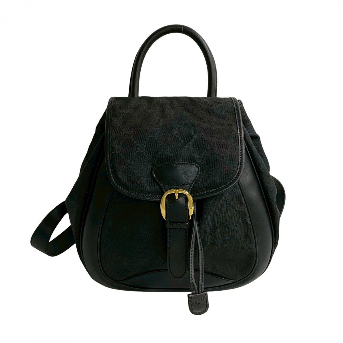 GUCCI Backpack canvas black Old Gucci