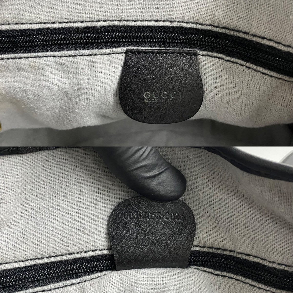 GUCCI Backpack canvas black Old Gucci
