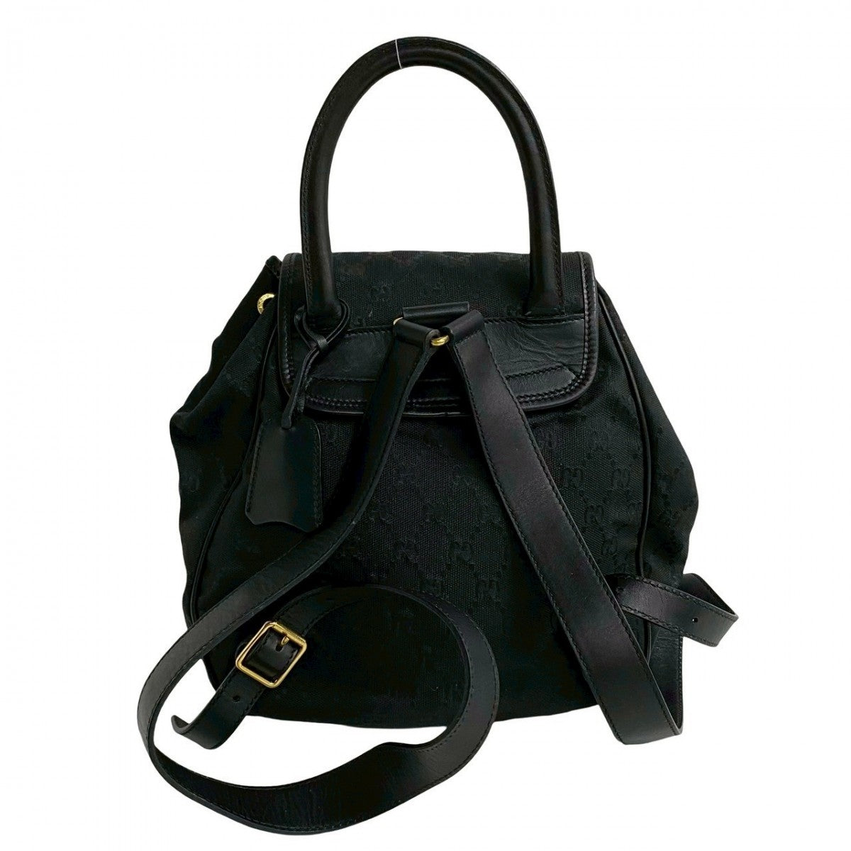 GUCCI Backpack canvas black Old Gucci