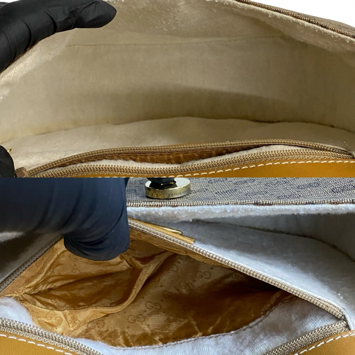 GUCCI Shoulder Bag leather Brown