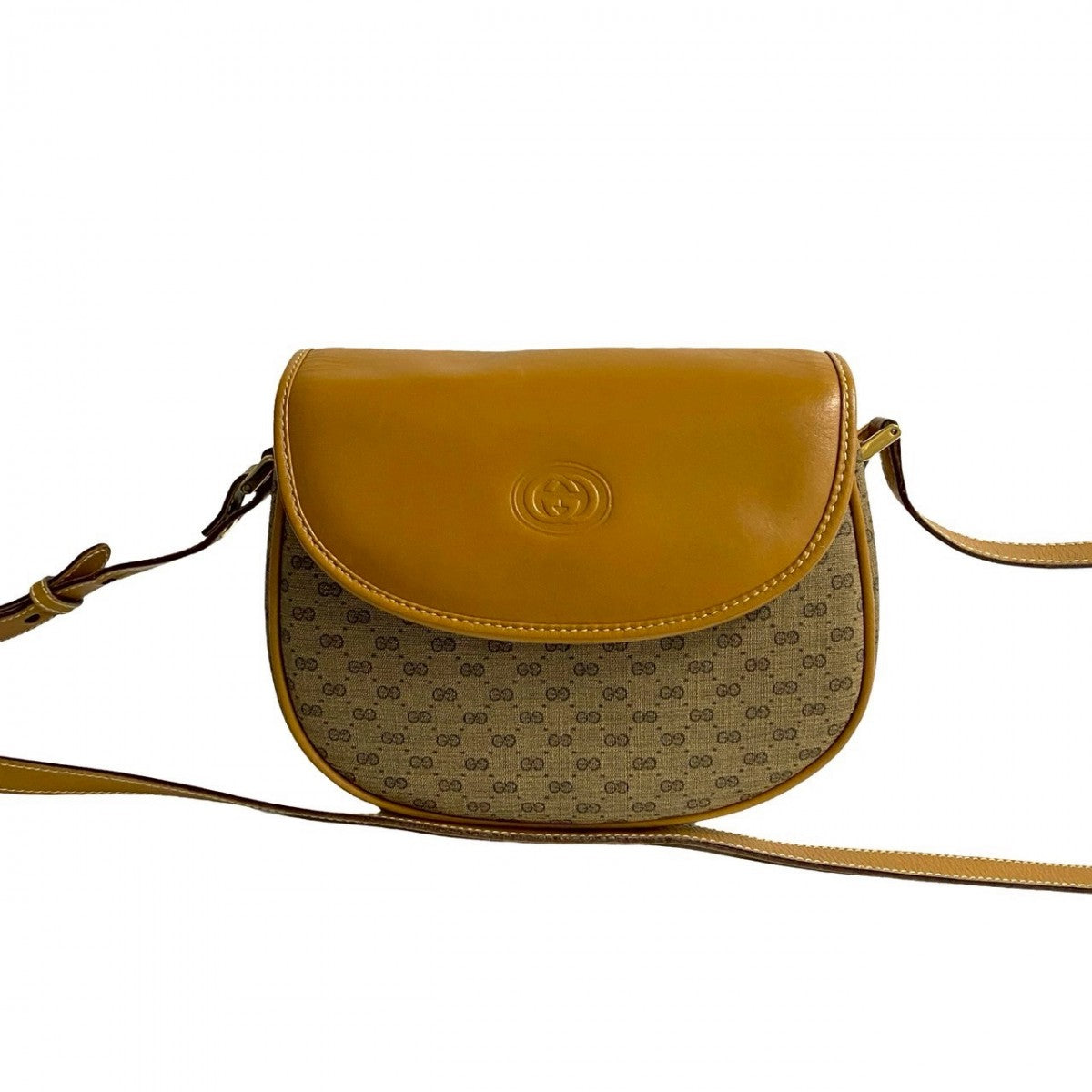 GUCCI Shoulder Bag leather Brown