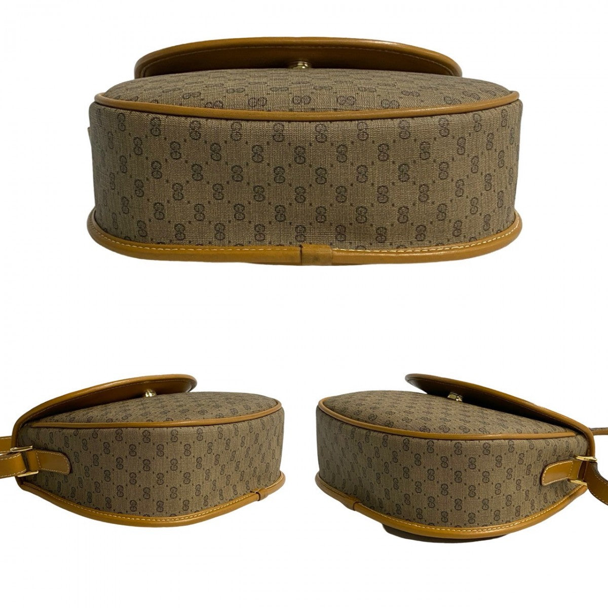 GUCCI Shoulder Bag leather Brown