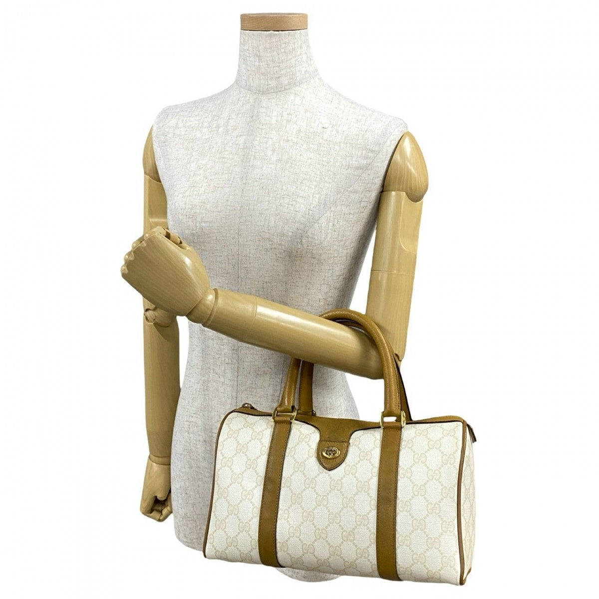 GUCCI Handbag leather white Old Gucci