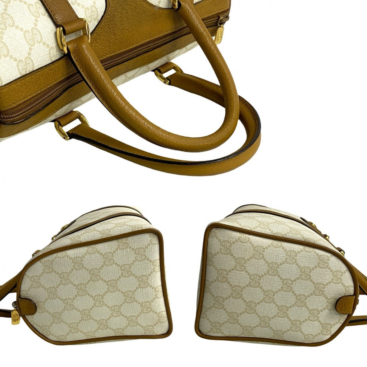 GUCCI Handbag leather white Old Gucci