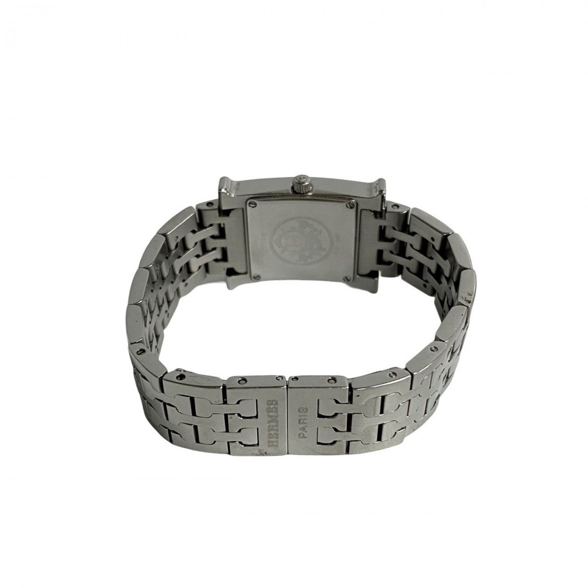 HERMES Watches Quartz HH1.210 Stainless Steel Silver H watch Orange dial