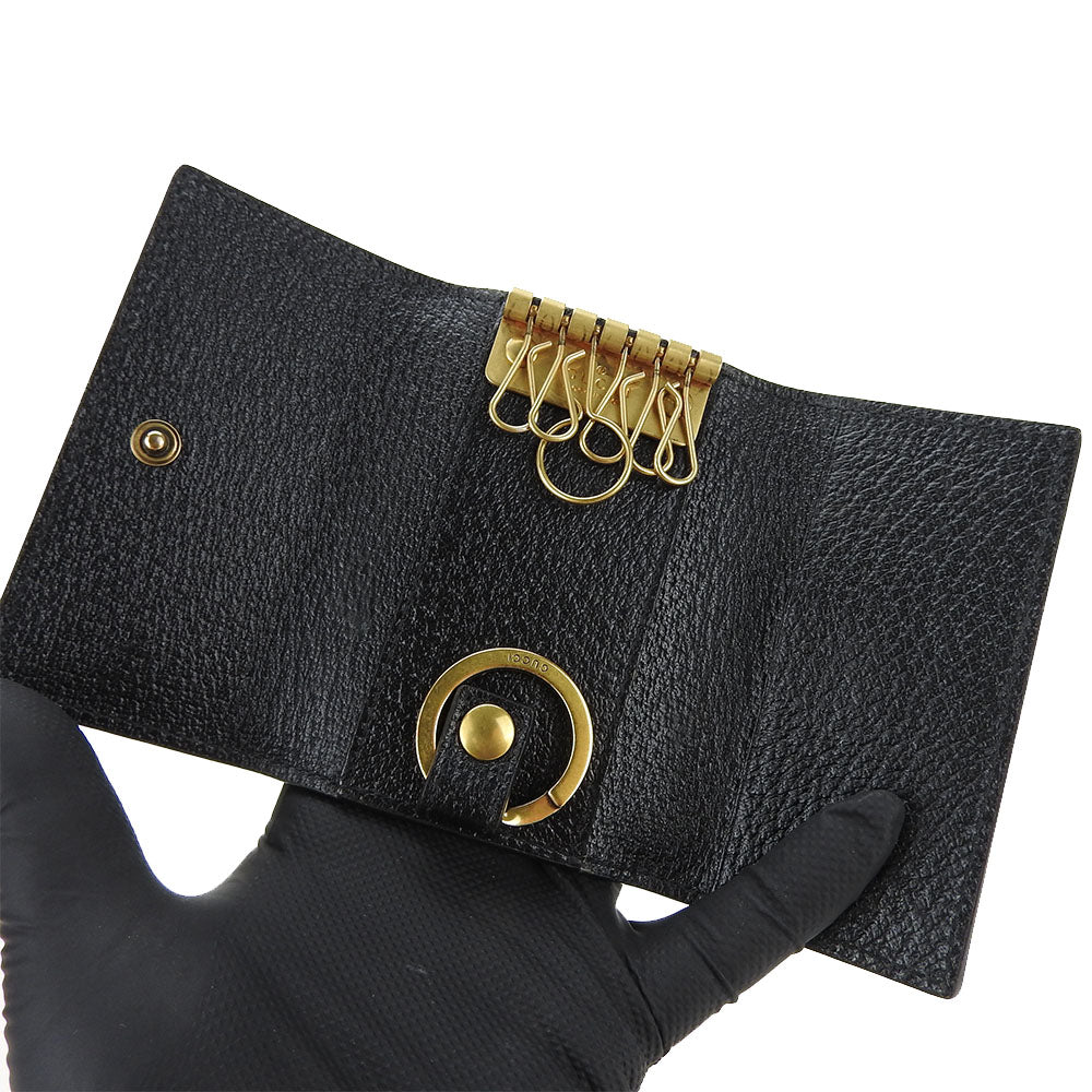 GUCCI Key case Key holder  435305 leather black unisex(Unisex) Used
