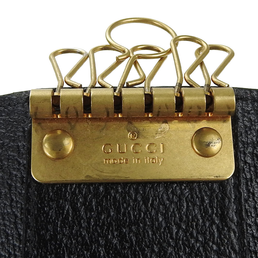 GUCCI Key case Key holder  435305 leather black unisex(Unisex) Used