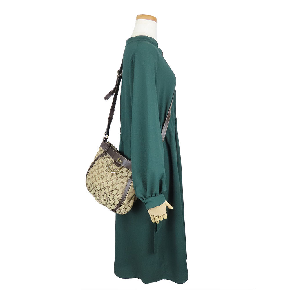 GUCCI Shoulder Bag 203257 GG canvas beige Abbey unisex(Unisex) Used
