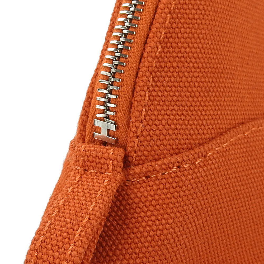 HERMES Pouch cotton ORANGE FEU Bolide Mini Mini Women Used