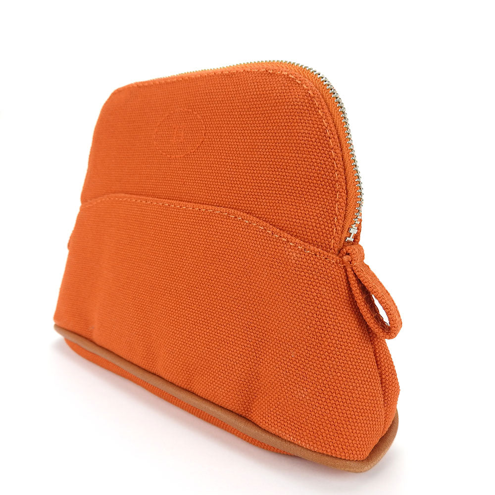 HERMES Pouch cotton ORANGE FEU Bolide Mini Mini Women Used