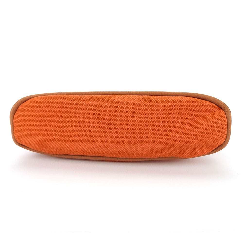 HERMES Pouch cotton ORANGE FEU Bolide Mini Mini Women Used
