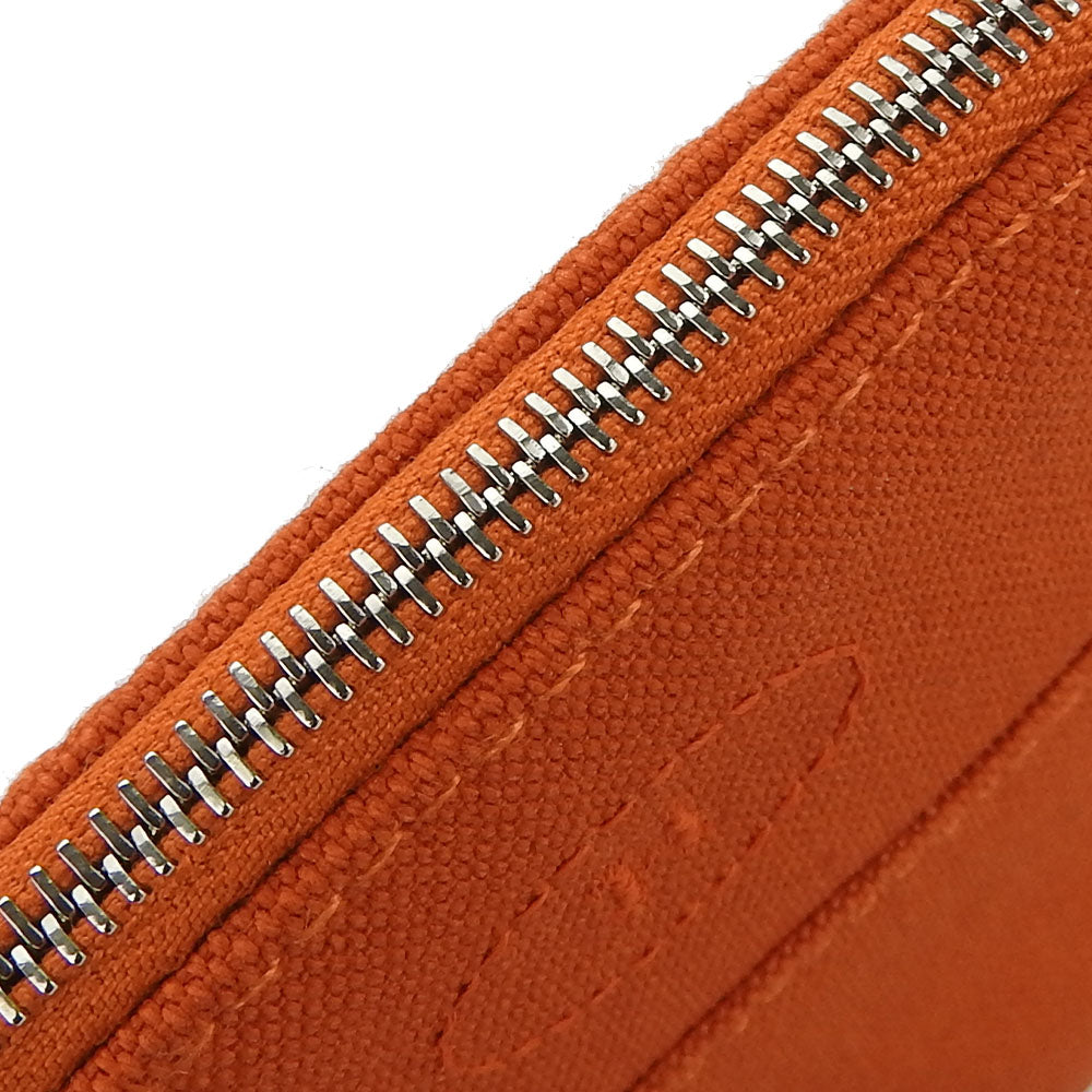 HERMES Pouch cotton ORANGE FEU Bolide Mini Mini Women Used