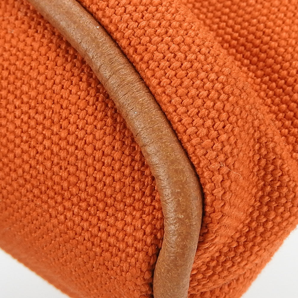 HERMES Pouch cotton ORANGE FEU Bolide Mini Mini Women Used
