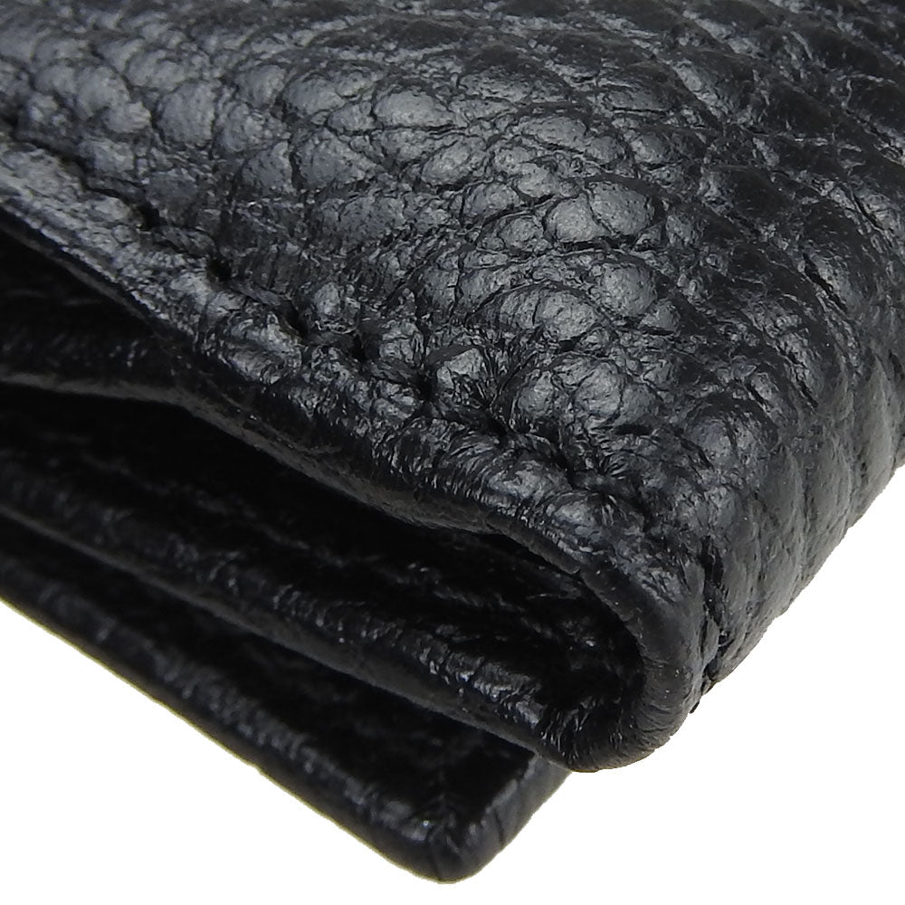 GUCCI Tri-fold wallet 644407 leather black GG Marmont unisex(Unisex) Used