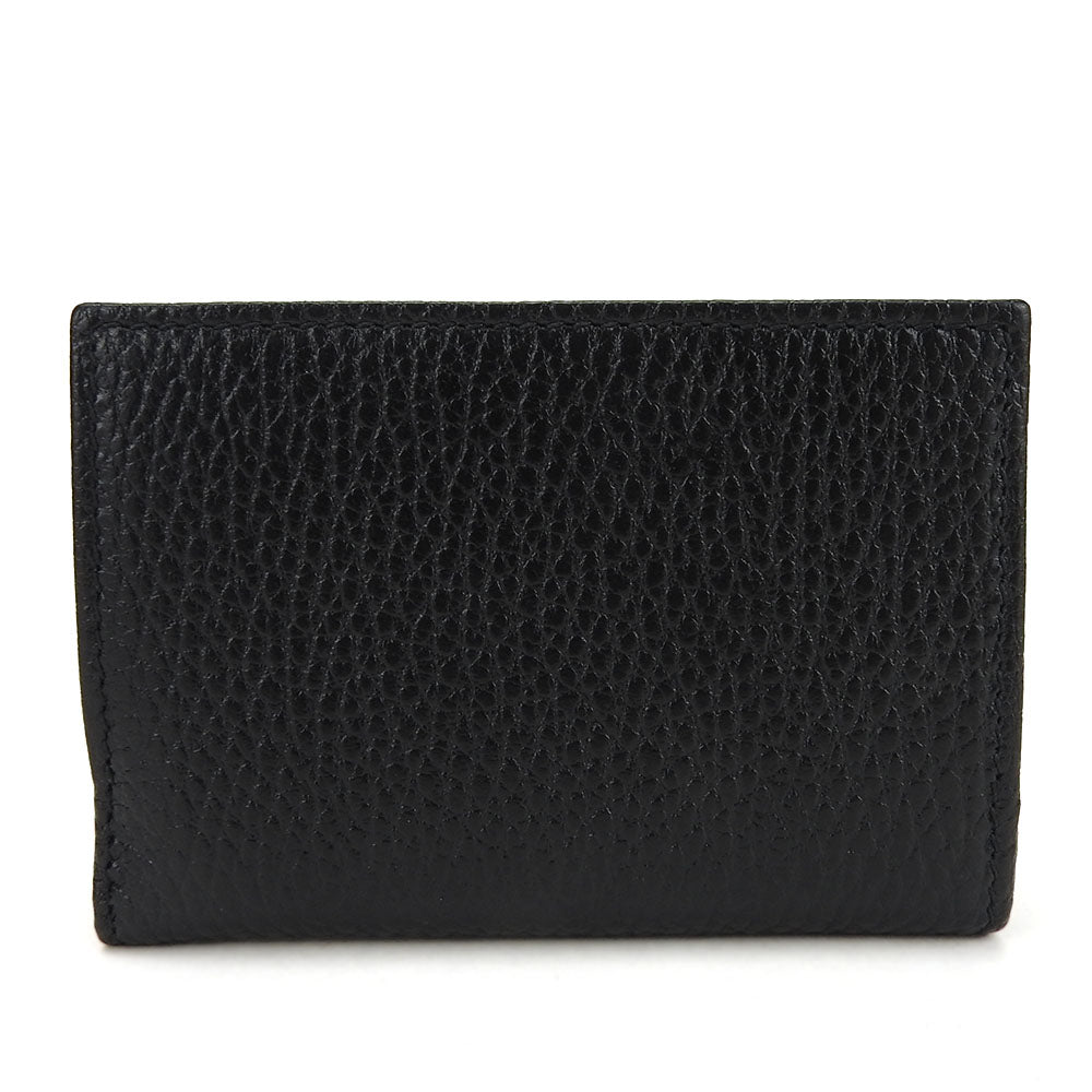 GUCCI Tri-fold wallet 644407 leather black GG Marmont unisex(Unisex) Used