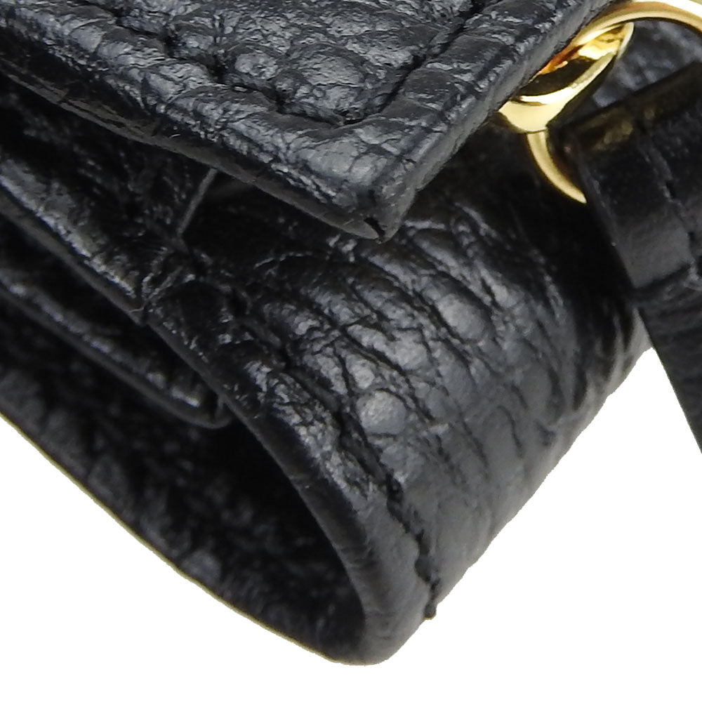 GUCCI Tri-fold wallet 644407 leather black GG Marmont unisex(Unisex) Used