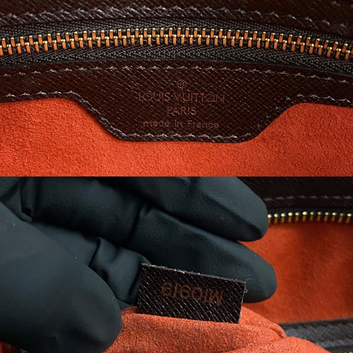 LOUIS VUITTON Handbag leather Brown Damier Venice PM