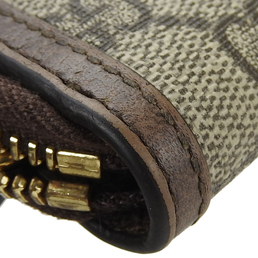 GUCCI Key case Key holder  523157 GG Supreme canvas, leather beige Sherry line Off deer unisex(Unisex) Used