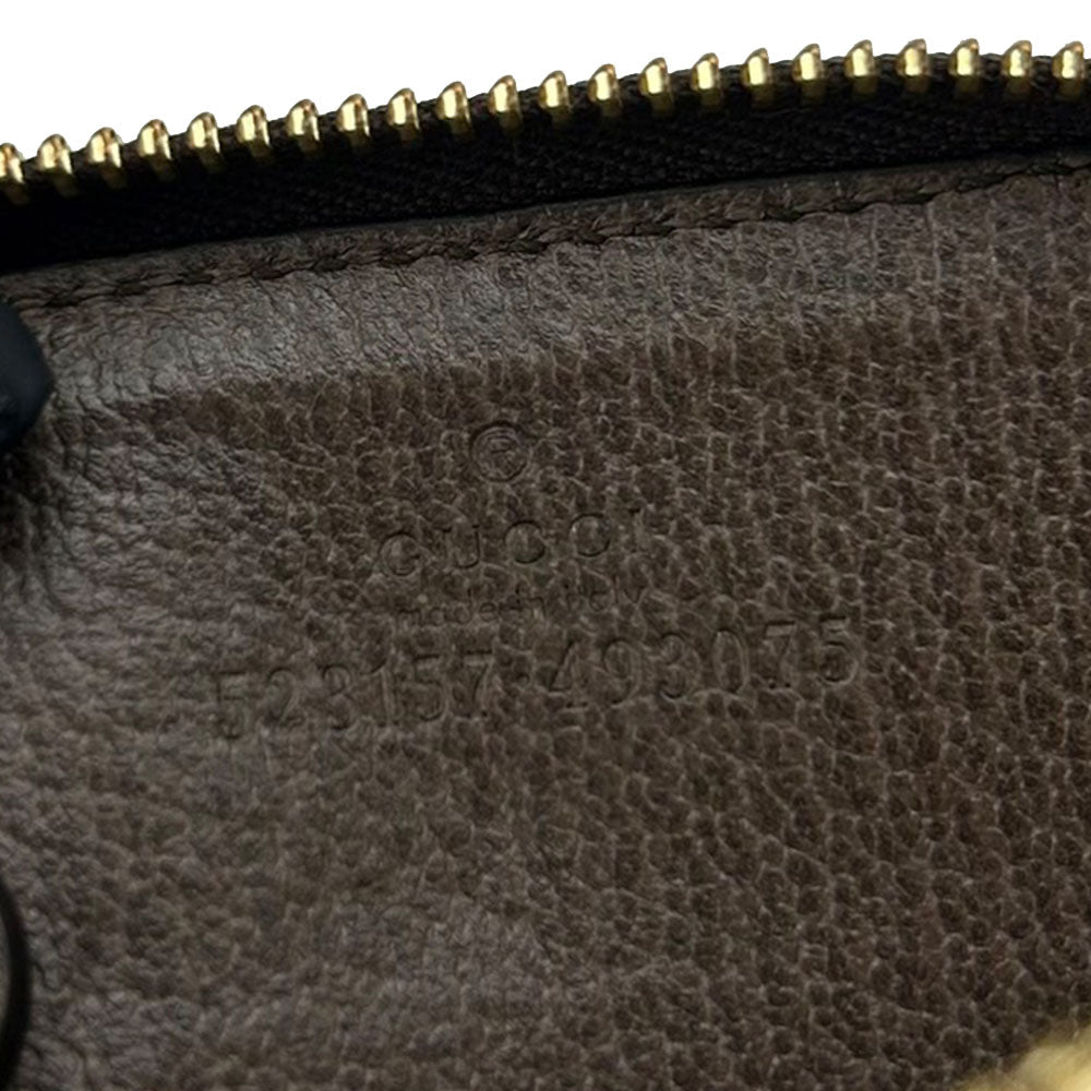 GUCCI Key case Key holder  523157 GG Supreme canvas, leather beige Sherry line Off deer unisex(Unisex) Used