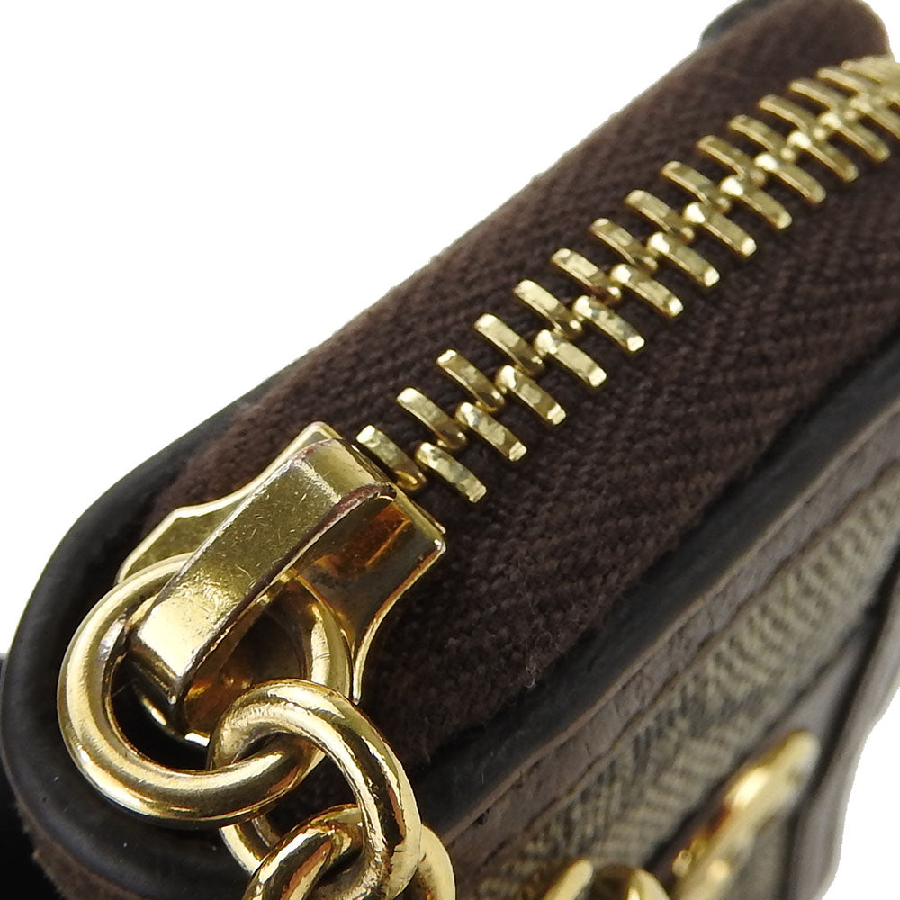 GUCCI Key case Key holder  523157 GG Supreme canvas, leather beige Sherry line Off deer unisex(Unisex) Used