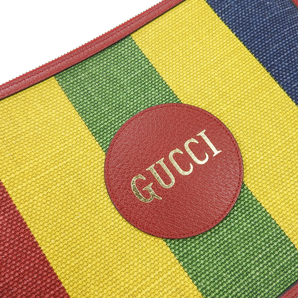 GUCCI Clutch bag 625602 Canvas, Leather multicolor Baiadera unisex(Unisex) Used