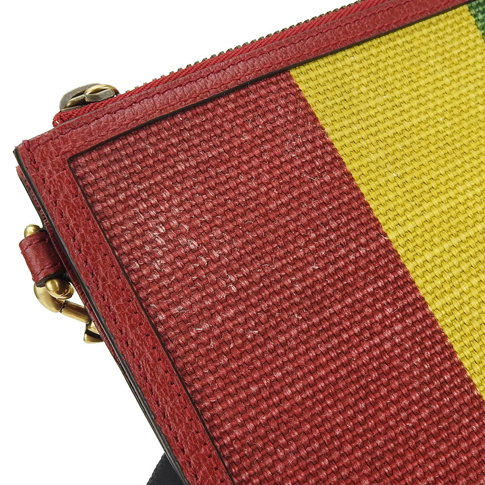 GUCCI Clutch bag 625602 Canvas, Leather multicolor Baiadera unisex(Unisex) Used