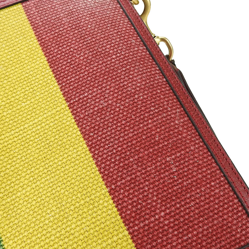 GUCCI Clutch bag 625602 Canvas, Leather multicolor Baiadera unisex(Unisex) Used